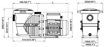 Basic 14m3/h H=8m 1,0HP/230V