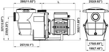 Basic 22m3/h H=8m 1,5HP/230V