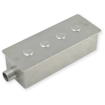 Beépítő inox doboz 4 piezo kapcsolóhoz