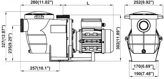 Basic 22m3/h H=8m 1,5HP/230V