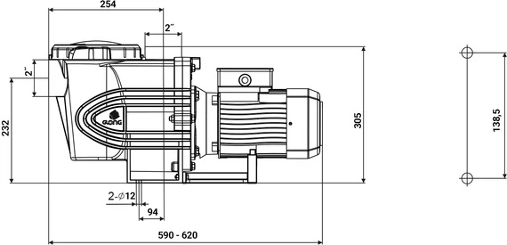 Basic 29m3/h H=10m 3,0HP/230V